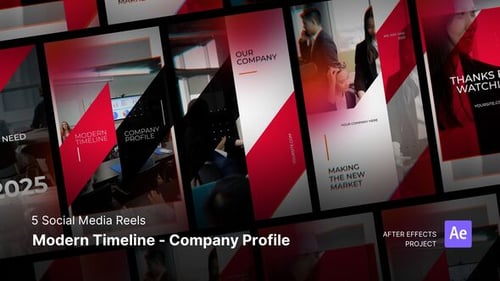 Social Media Reels - Modern Timeline - Company Profile After Effects Project Files