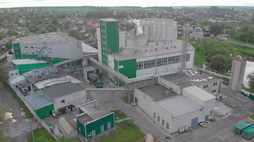 Vue aérienne de l'usine