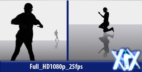 Dynamic Silhouette Dancer Performing on Reflective Surface
