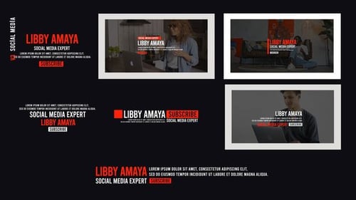 Dynamic Animated Social Media Lower Thirds Pack
