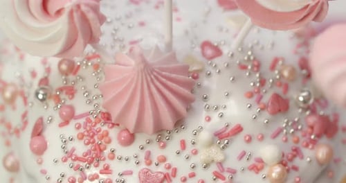 Decoration For Sweet Desserts. Easter Cake