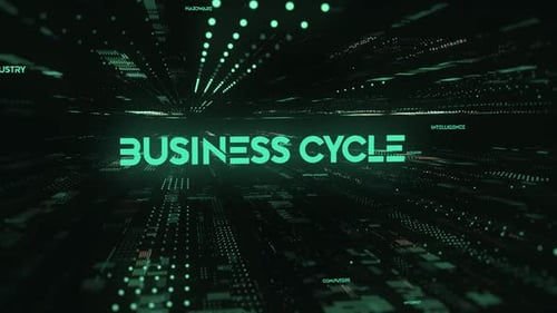 Sci Fi Digital Data Word Business Cycle
