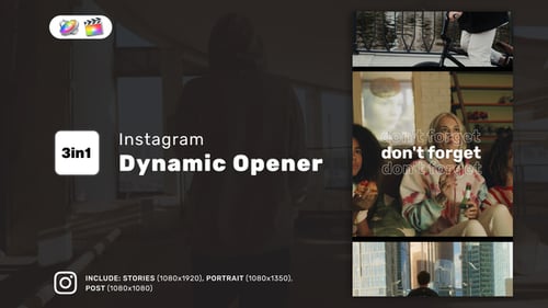 Instagram Dynamic Opener Reel for FCPX
