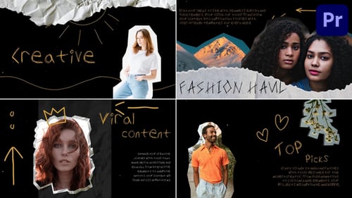Creative Crumbled Paper Slides for Premiere Pro