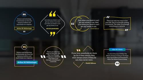 Dynamic Kinetic Typography Quote Text Displays