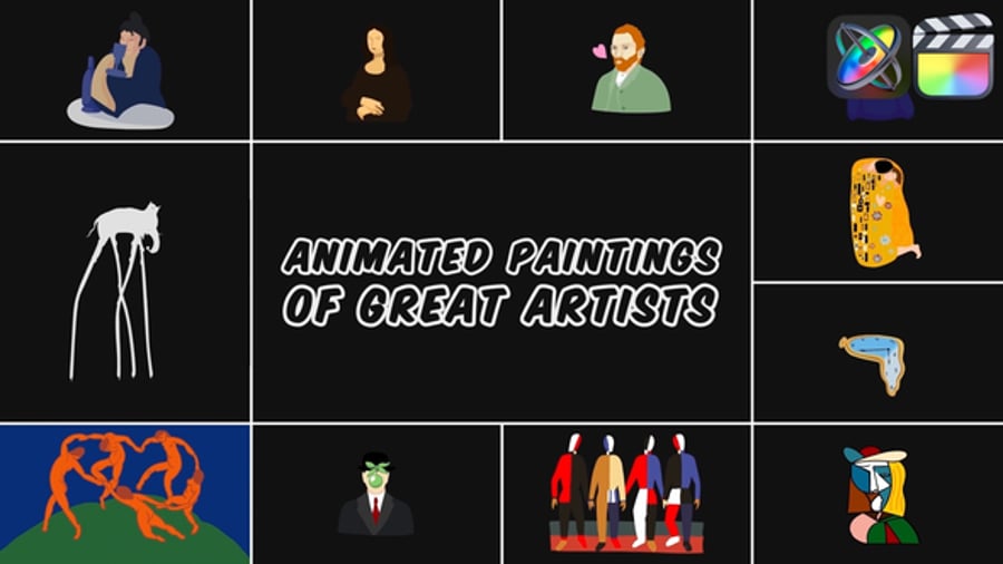 Cover for Animated Paintings of Great Artists for FCPX