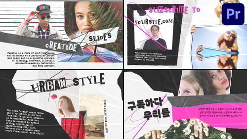 Dynamic Torn Paper Collage Slideshow for Modern Presentations