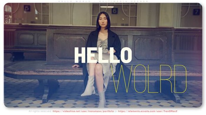 Hello World - Multimedia Opener, Openers ft. broadcast & collage - Envato