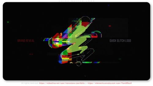 Digital Glitch Logo Reveal Animation