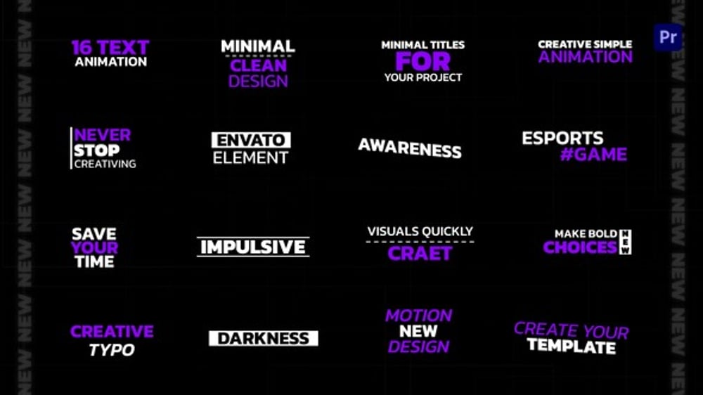 Fast Text Animation - PP, Titles ft. animation & bold - Envato