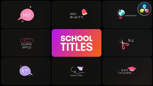 Títulos escolares | DaVinci Resolve