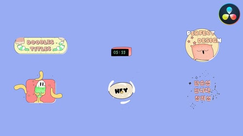 Playful Doodle Titles with Energetic Hand-Drawn Animations