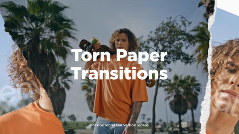 Vertical Ripped Paper Transitions | MOGRT, Elements ft. transition ...