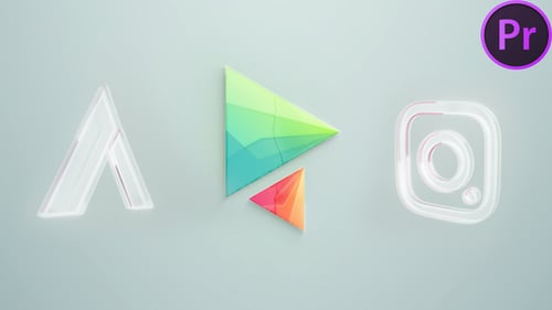 Clean Modern Logo Reveal with Colorful Geometric Animation