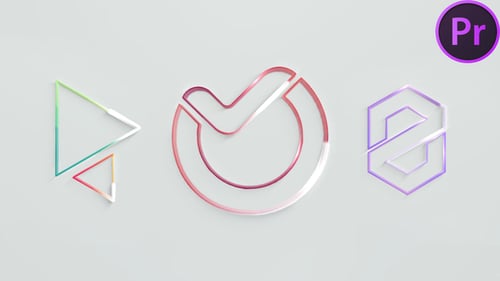 Minimal Geometric Gradient Logo Reveal