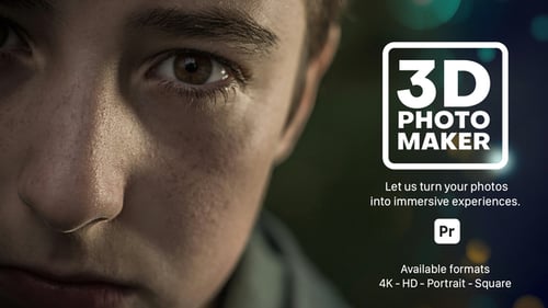 3D Photo Maker – Depth Map Parallax Photo Animation for Premiere Pro