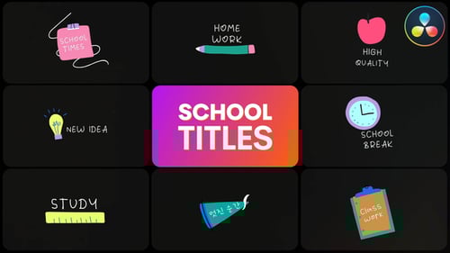School Titles for DaVinci Resolve
