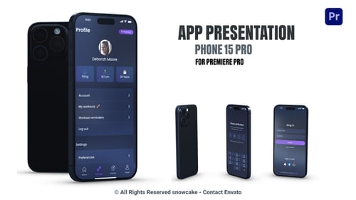 App Presentation Phone 15 Pro For Premiere Pro