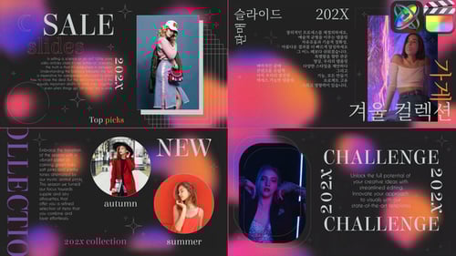 Neon Gradient Sale Slides for FCPX