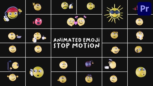 Animated Emoji Stop Motion | Premiere Pro MOGRT