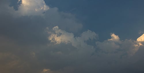 White Clouds Moving in a Blue Sky