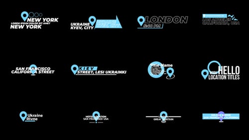 Animated Location Lower Thirds with Modern Map Pins