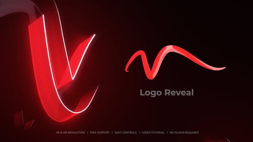 Dynamic Modern Logo Reveal with Glowing Lines
