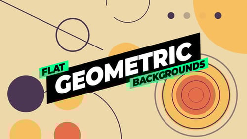 Dynamic Flat Geometric Background Animations Pack