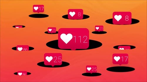 Social Media Like Notifications Animated Counter