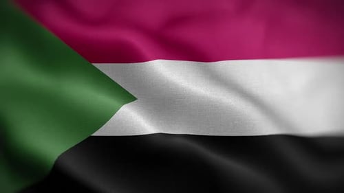 Waving Flag of Sudan Animation