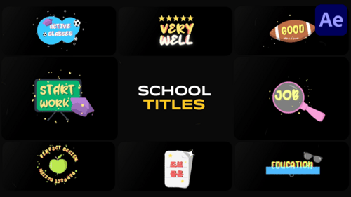 School Titles for After Effects