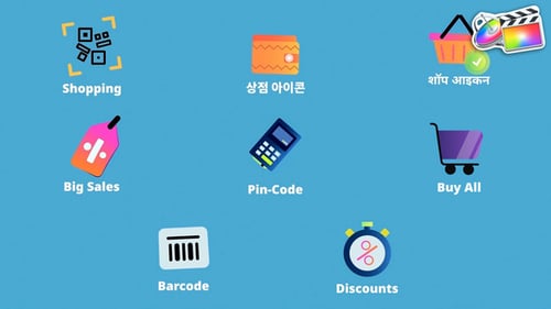 Animated Shopping Icons and Dynamic Titles Pack