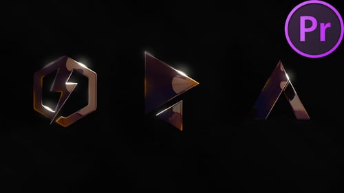 Dynamic Gold Metallic Logo Reveal