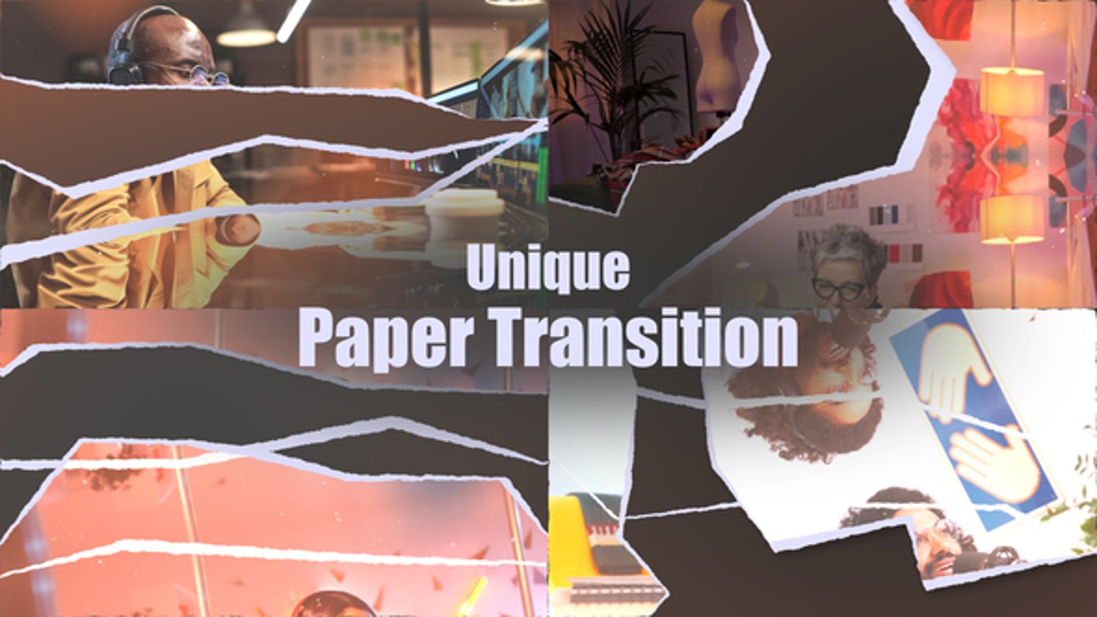 Paper Transitions, Elements ft. collage art intro & paper transition ...