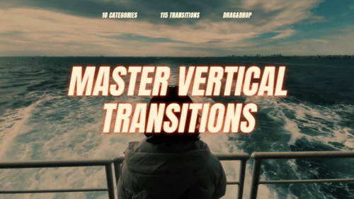 Vertical Video Transitions Pack with Glitch and Retro Effects