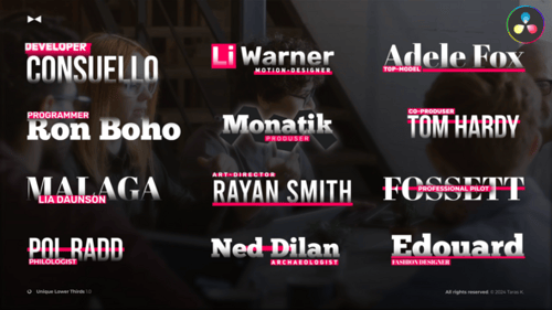 Unique Lower Thirds 1.0 \ DR