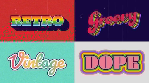 Retro Rainbow Vintage Titles