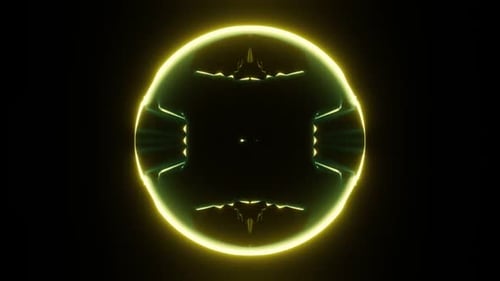 Vj Loop Abstract Figure On A Black Background 02