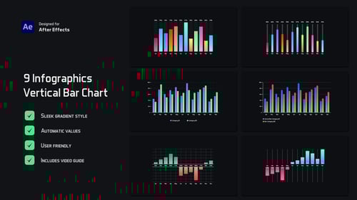 Gradient Vertical Bar Infographics