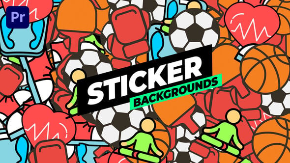 Dynamic Animated Sticker Icon Backgrounds Pack, Product Promo ft ...
