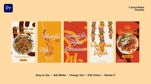 Kebab Restaurant Social Media Stories Promotion Template