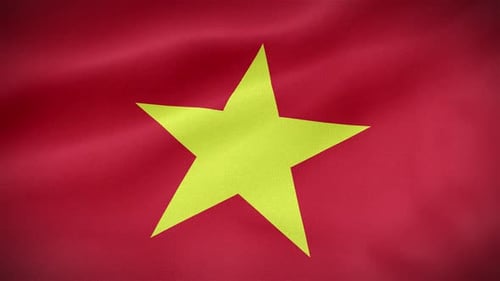 Seamless Loop of Waving Vietnam National Flag