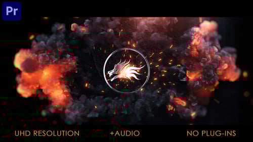 Explosive Fire Smoke Logo and Title Cinematic Intro