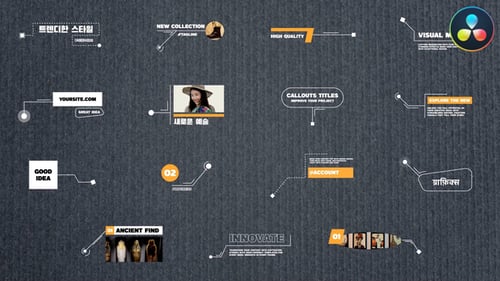 Callouts Titles for DaVinci Resolve