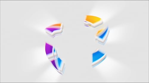 Abstract Fluid Logo Reveal with Colorful Elements