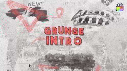 Grunge Brush Logo Intro - FCPX