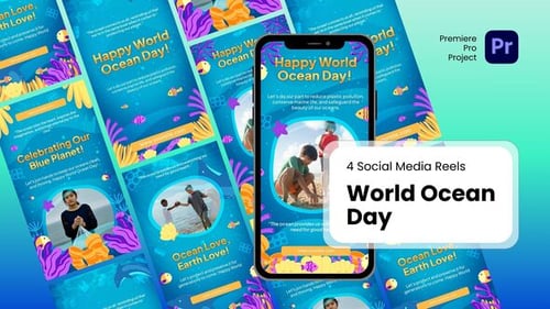 Reels - World Ocean Day Premiere Pro Templates