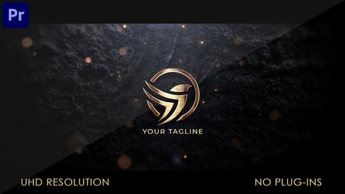 Elegant Golden Particle Energy Logo Reveal