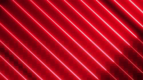 Fondo de movimiento con tecnología de línea de luz de neón transparente de color rojo futurista y moderno. Vd 635