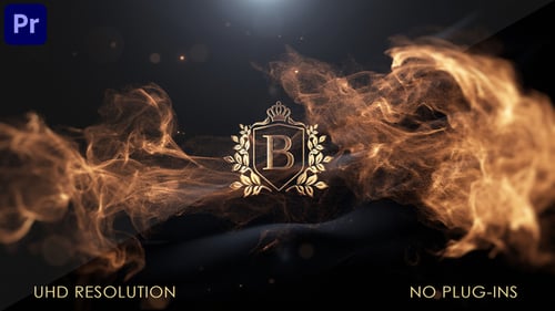 Golden Particle Logo Reveal with Elegant Light Flare